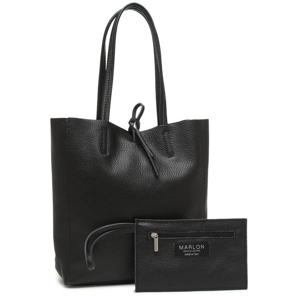 マーロン トートバッグ ショッパー ビッグ メタリック ラメ ブラック