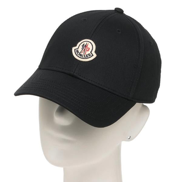 MONCLER モンクレール ロゴ ベースボールキャップ 帽子 黒 メンズ モンクレール キャップ 帽子 ベースボール キャップ ブラック メンズ