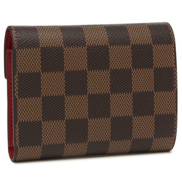 ルイヴィトン 財布 LOUIS VUITTON N41659 ダミエエベヌ ポルトフォイユ・ヴィクトリーヌ レディース 三つ折り財布 ルージュ 茶色 詳細画像