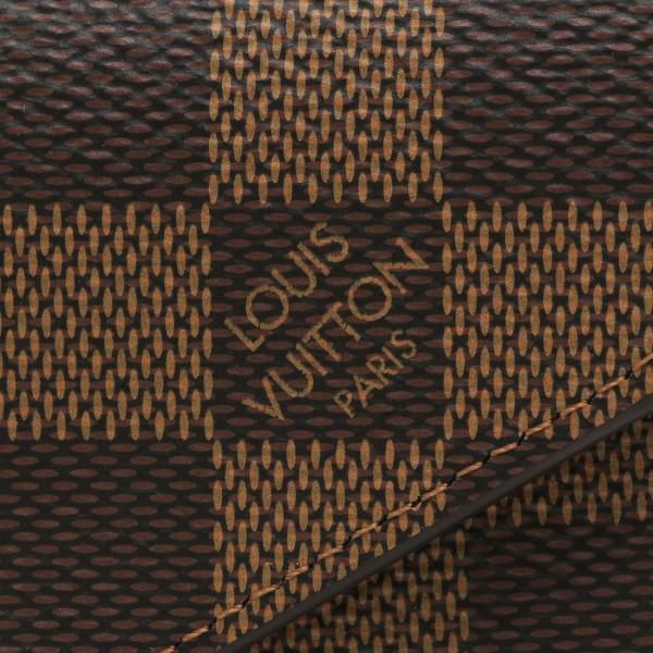 ルイヴィトン 財布 LOUIS VUITTON N41659 ダミエエベヌ ポルトフォイユ・ヴィクトリーヌ レディース 三つ折り財布 ルージュ 茶色 詳細画像