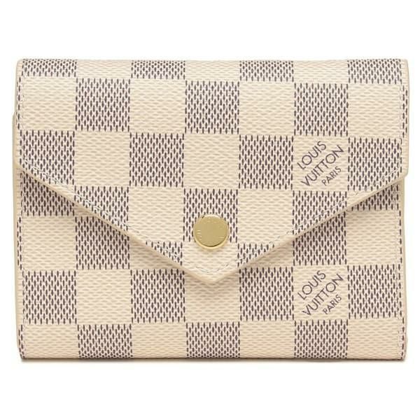 ルイヴィトン 財布 LOUIS VUITTON N64022 ダミエアズール ポルトフォイユ・ヴィクトリーヌ レディース 三つ折り財布 ローズバレリーヌ 詳細画像