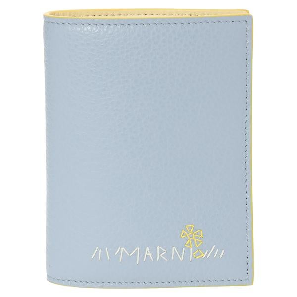 マルニ 二つ折り財布 ブルー イエロー レディース MARNI PFMOQ14Q17