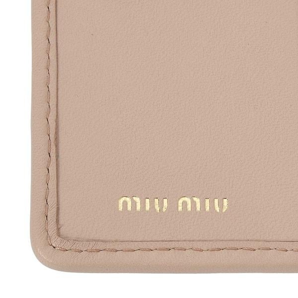 ミュウミュウ 二つ折り財布 ミヌテリア マテラッセレザー 折り財布