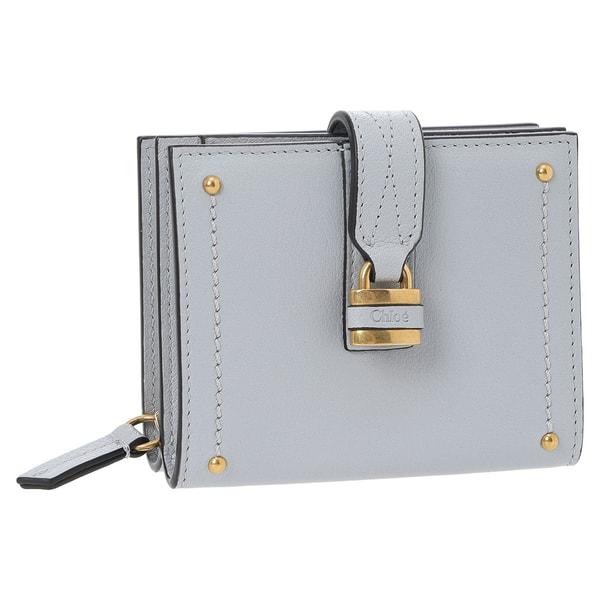 クロエ 二つ折り財布 パディントン ミニ財布 ブルー レディース CHLOE
