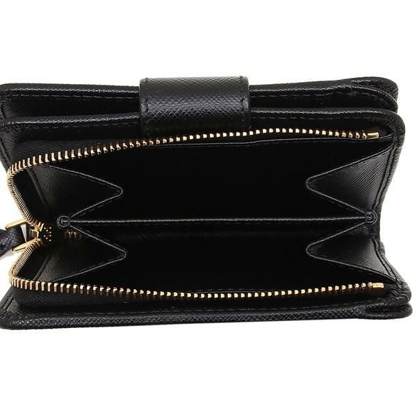 プラダ 二つ折り財布 サフィアーノ ブラック レディース PRADA 1ML018