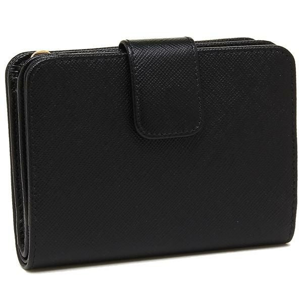 プラダ 二つ折り財布 サフィアーノ ブラック レディース PRADA 1ML018
