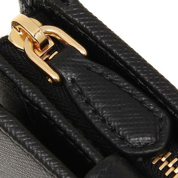 プラダ 二つ折り財布 サフィアーノ ブラック レディース PRADA 1ML018