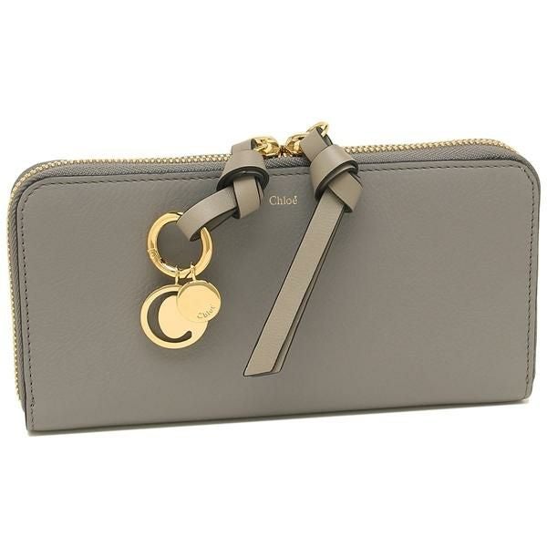クロエ 長財布 アルファベット グレー レディース CHLOE CHC21WP941F57